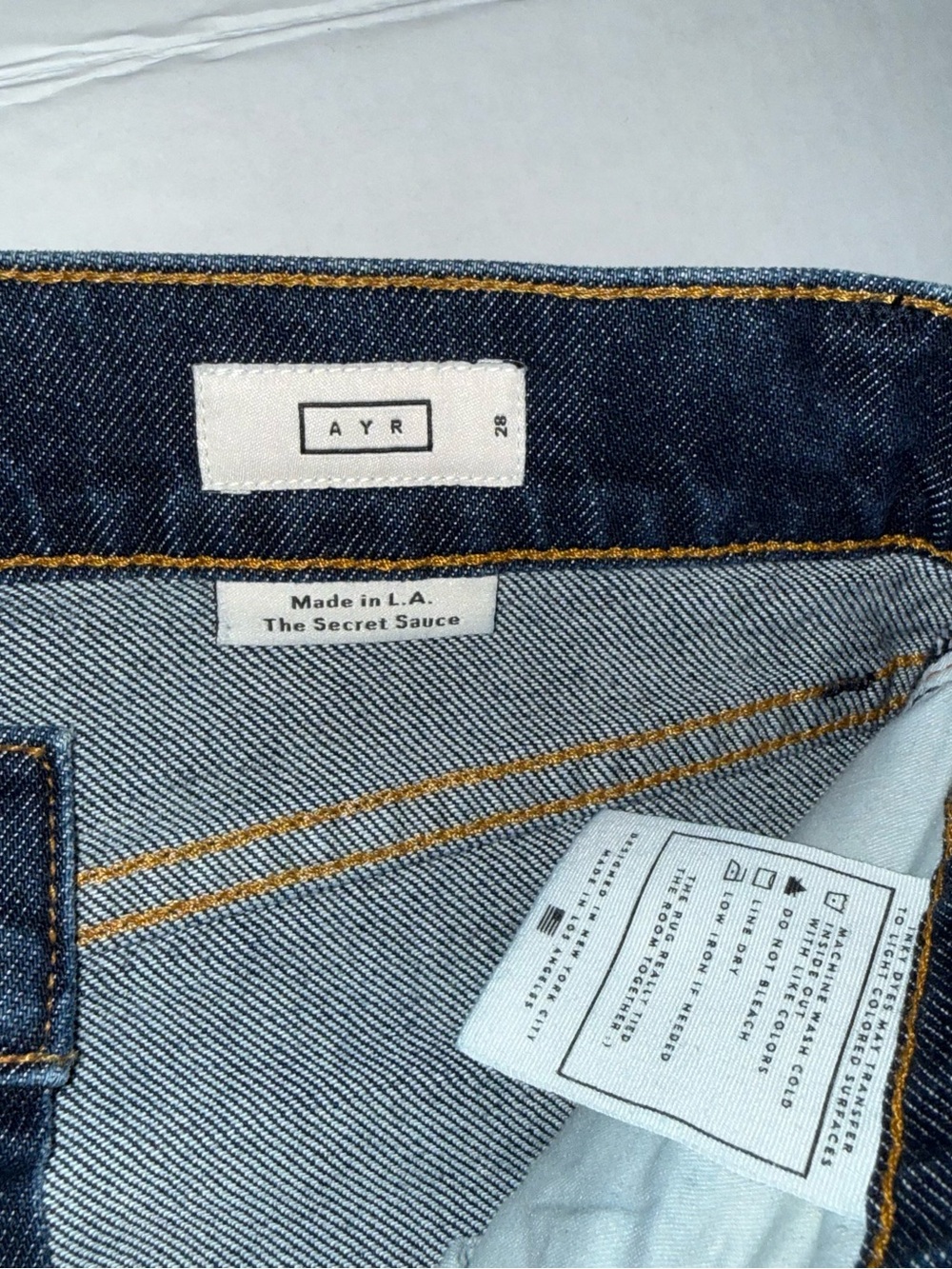 AYR Women’s Dark Indigo Straight-Leg Jeans - Picture 4 of 5